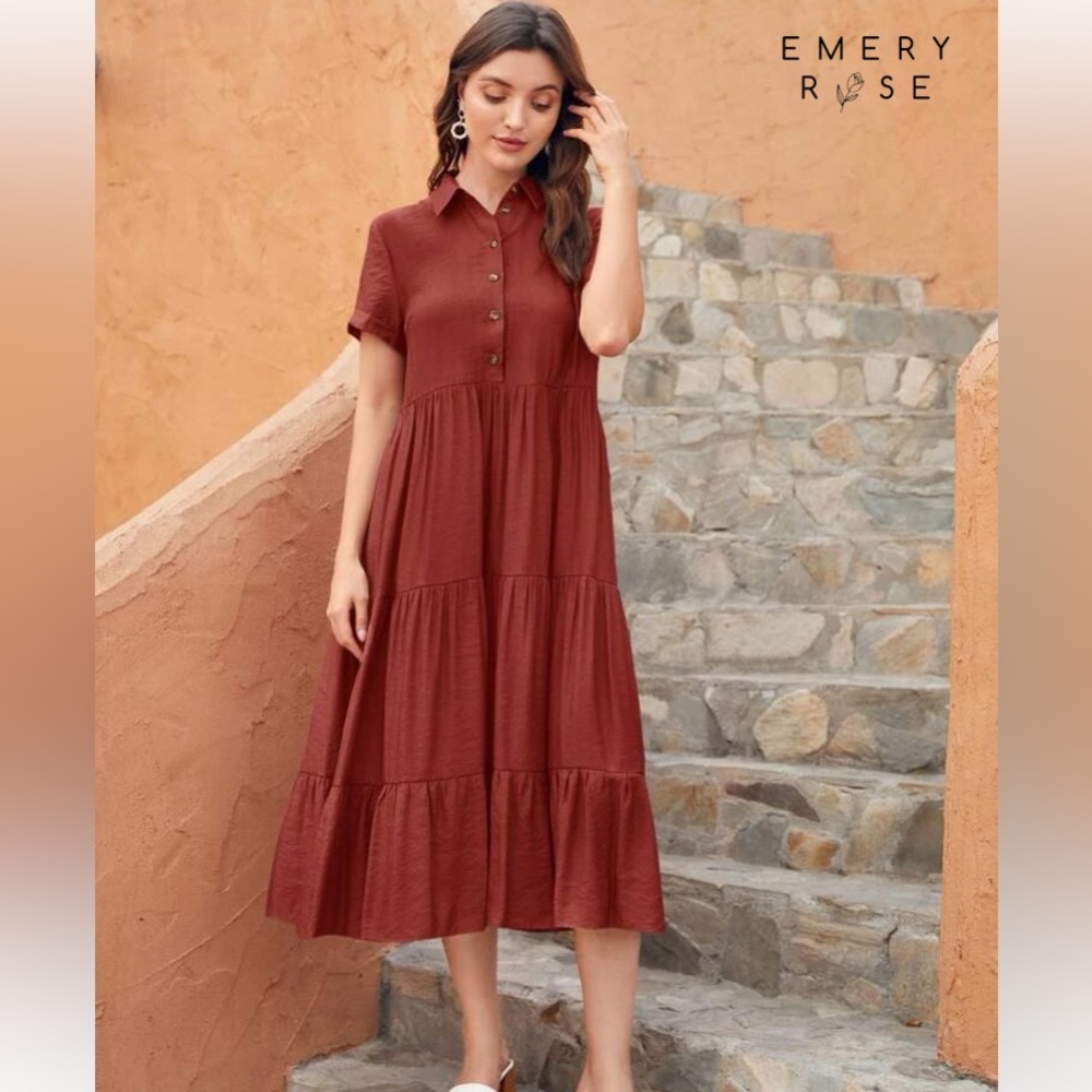 SHEIN Button Up Maxi Dress